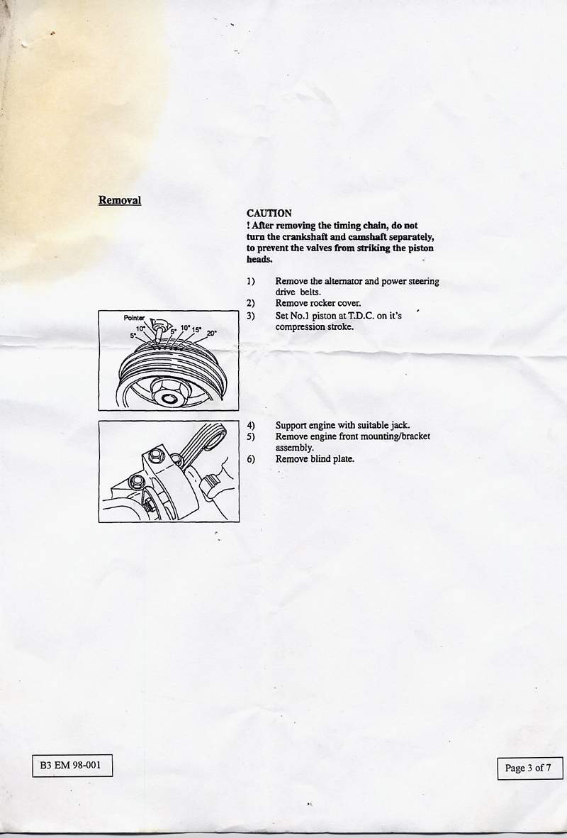 Nissan micra timing chain marks #8